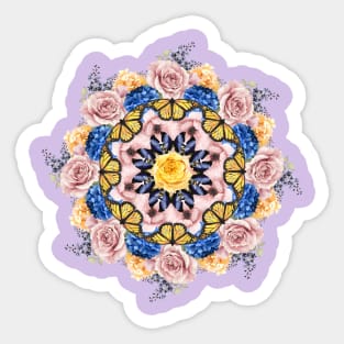 Vintage floral mandala Sticker